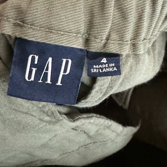 Gap Green High Rise Pleated Khaki Mom Camp Shorts 4 - Picture 6 of 6